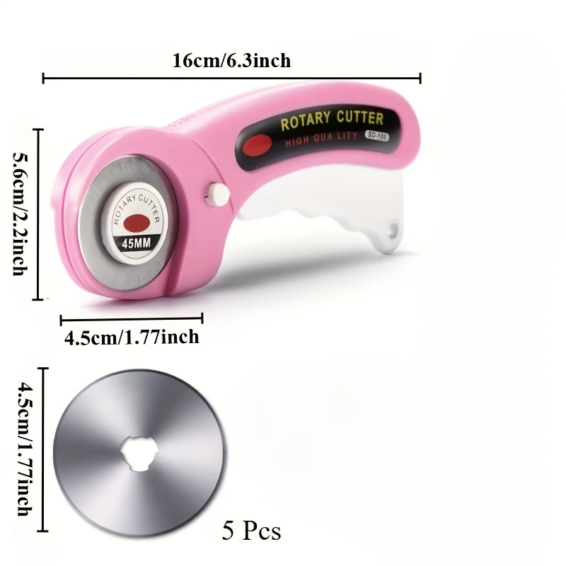 45mm Rotary Cutter With 5 Extra Blades
