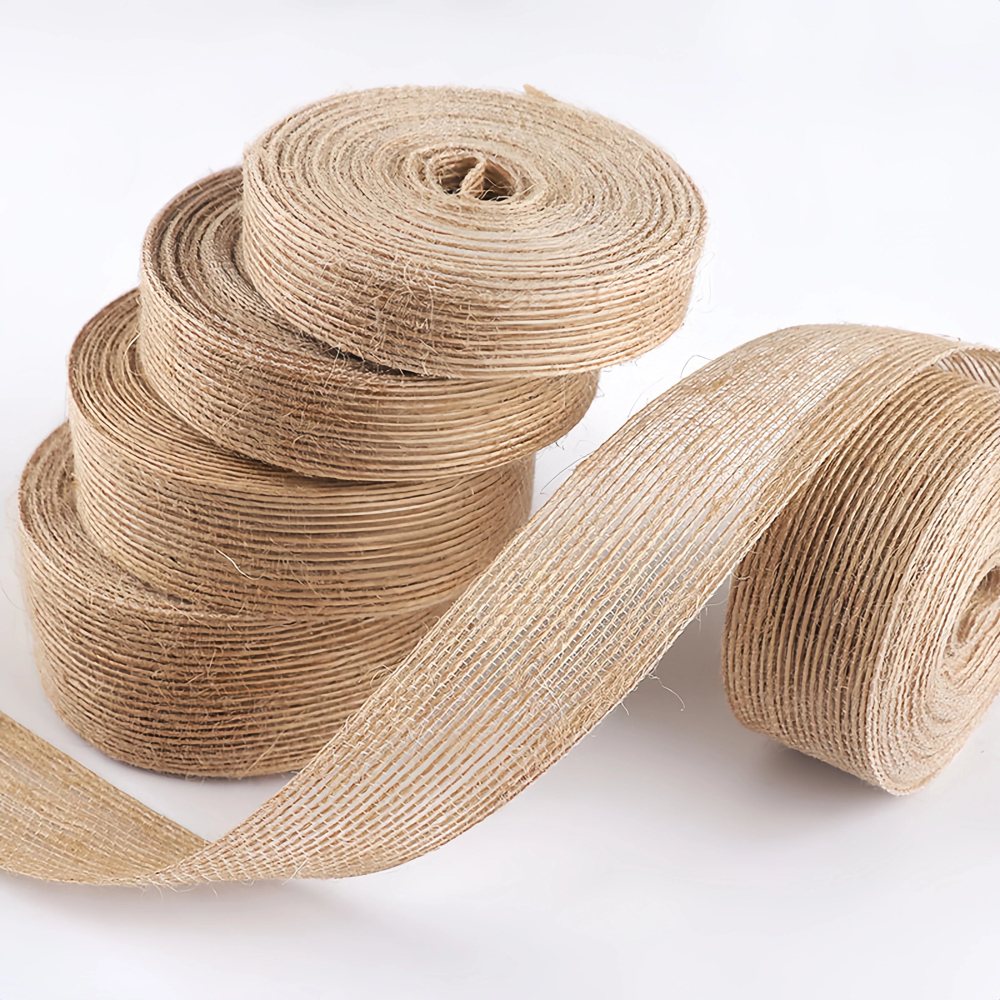 10M/Roll 6mm-50mm Natural Jute Burlap Ribbon