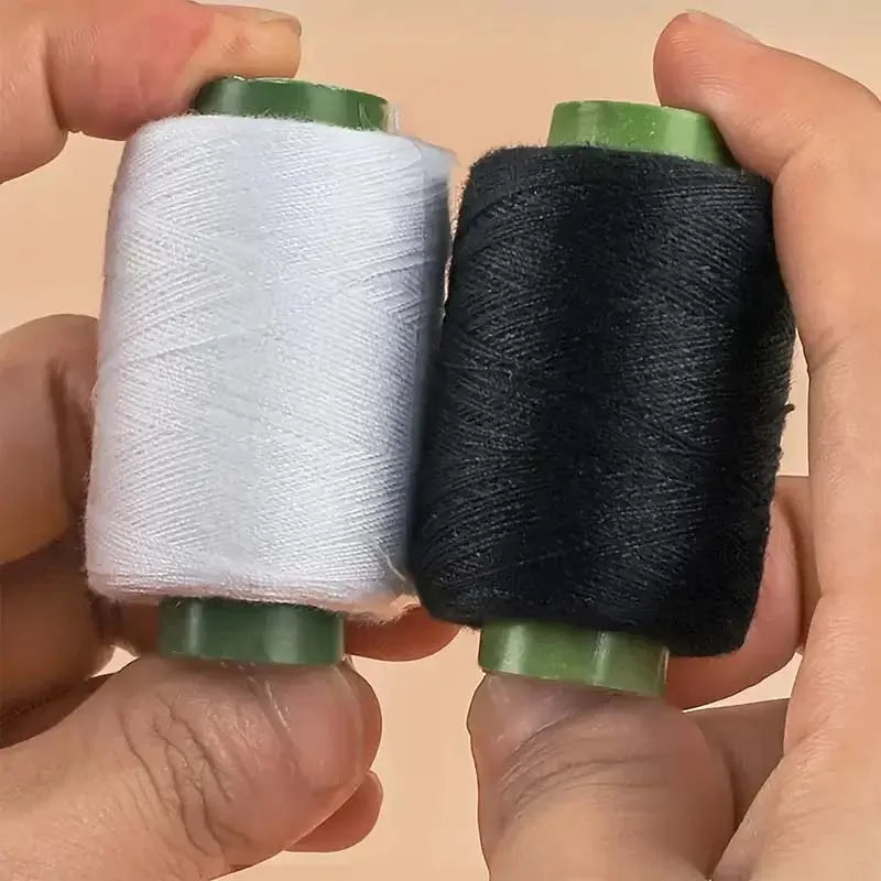 1 Set Durable Black/White Sewing Threads
