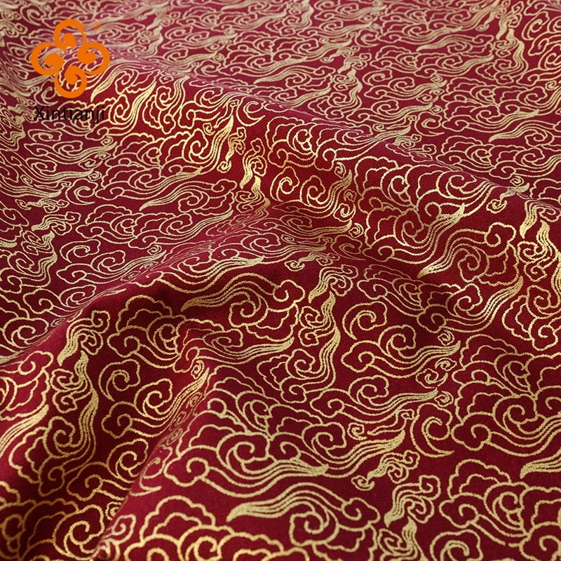 Burgundy Red Cotton Fabric By Half Yards