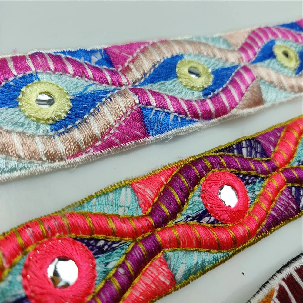 1yard Ethnic Trim Embroidered Webbing
