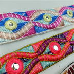 1yard Ethnic Trim Embroidered Webbing