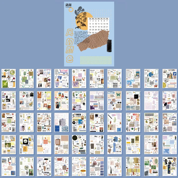 Yoofun 50 Unrepeated Patterns Decorative Stationery Stickers