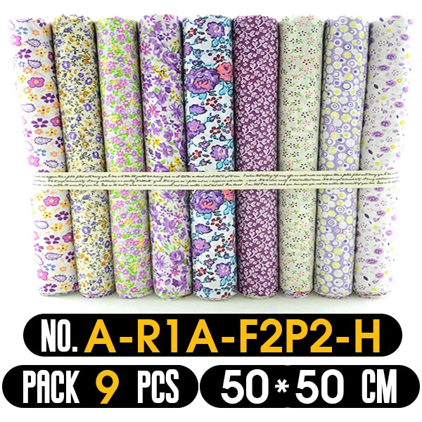 Quilting Fabric, 9/10/50 PCS 19.7x19.7 Inches Cotton Bundle Fat Quarter