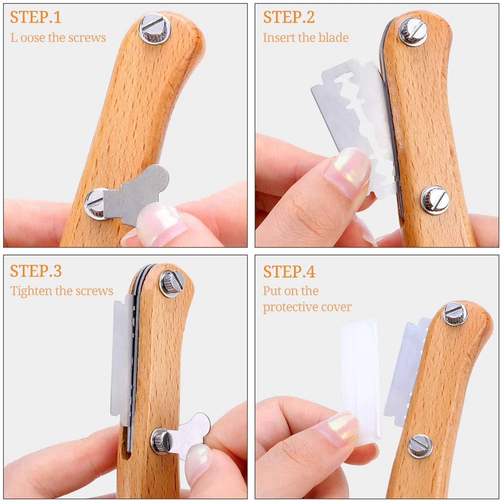 Bread Lame Wooden Handle Bread Slashing Tool