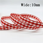 5yards/Lot 10mm Plaid Ribbon Christmas