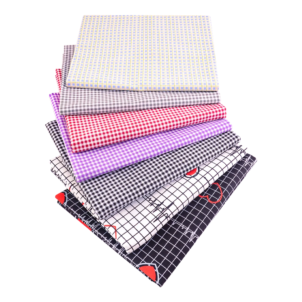 7 Pieces 9.8"X 9.8" (25cm X 25cm) Floral Printed Cotton Fabric Bundle