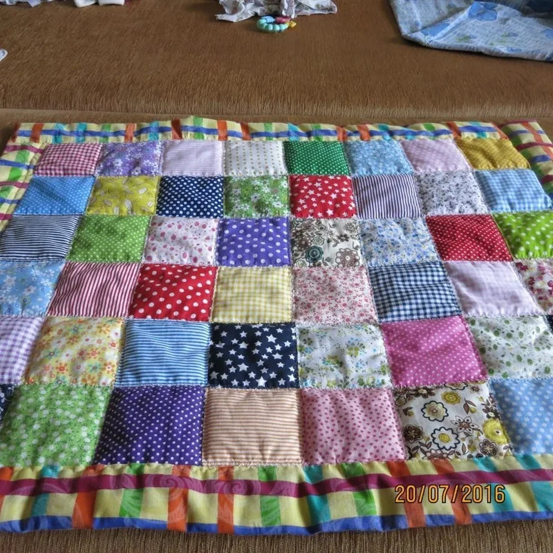 8 PCS Pack Square Multicolor Printed Cotton Fabric