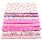 8 PCS Pack Square Multicolor Printed Cotton Fabric
