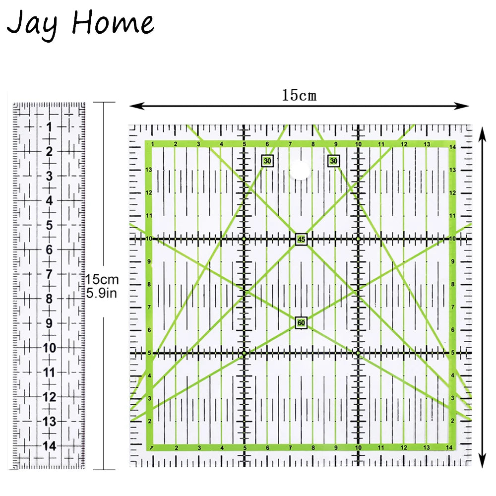 15cm Quilting Patchwork Ruler Fabric