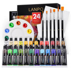 Acrylic Paints Set 12/24 Colors Professional Brush Set 12ml
