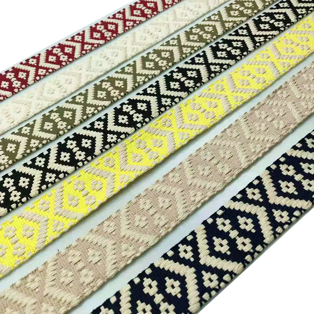 Cotton Webbing Geometric Patterns 4cm