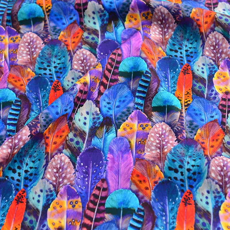 Blue Digital Printed Cotton Fabrics