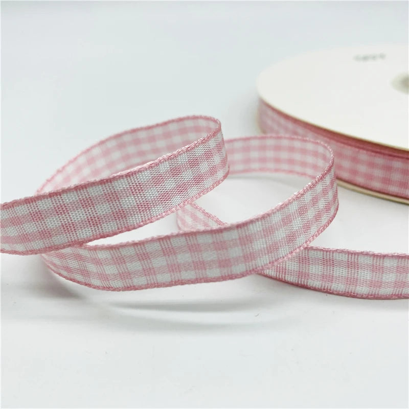 5yards/Lot 10mm Plaid Ribbon Christmas