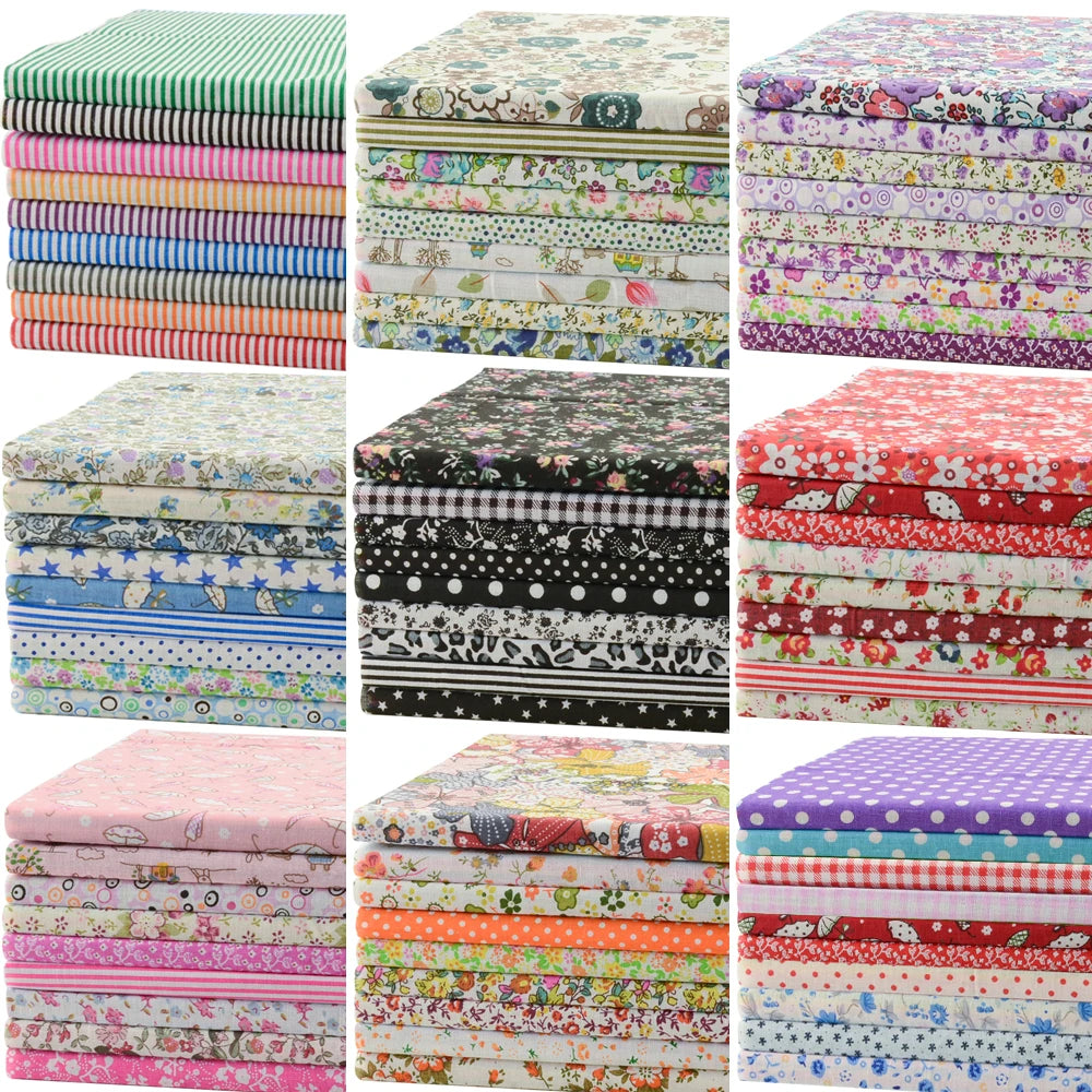 Quilting Fabric, 9/10/50 PCS 19.7x19.7 Inches Cotton Bundle Fat Quarter