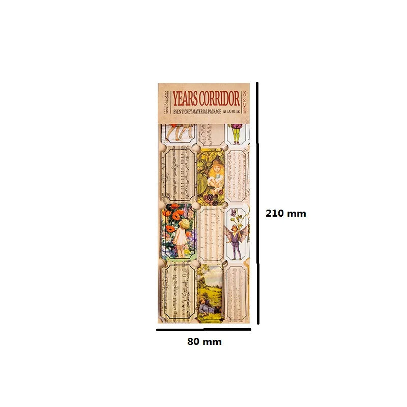 30Pcs Scrapbook paper Retro Butterfly Week month