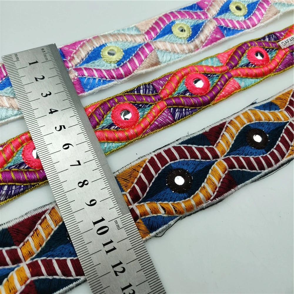 1yard Ethnic Trim Embroidered Webbing