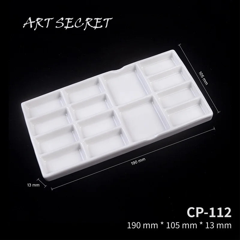 Samina White Ceramic Artist Paint Palette