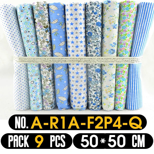 Quilting Fabric, 9/10/50 PCS 19.7x19.7 Inches Cotton Bundle Fat Quarter