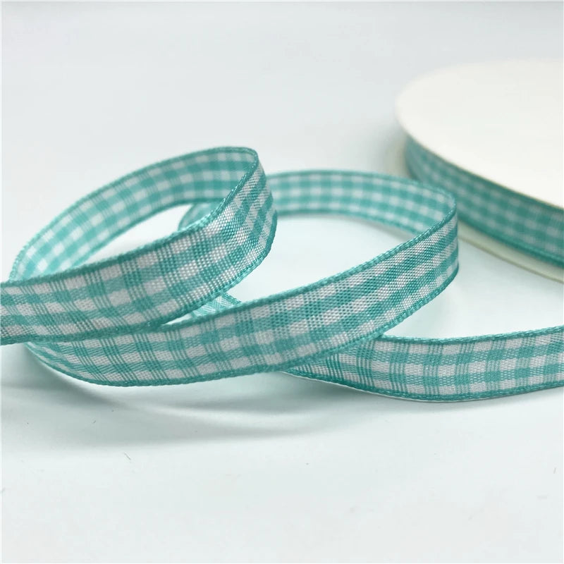 5yards/Lot 10mm Plaid Ribbon Christmas