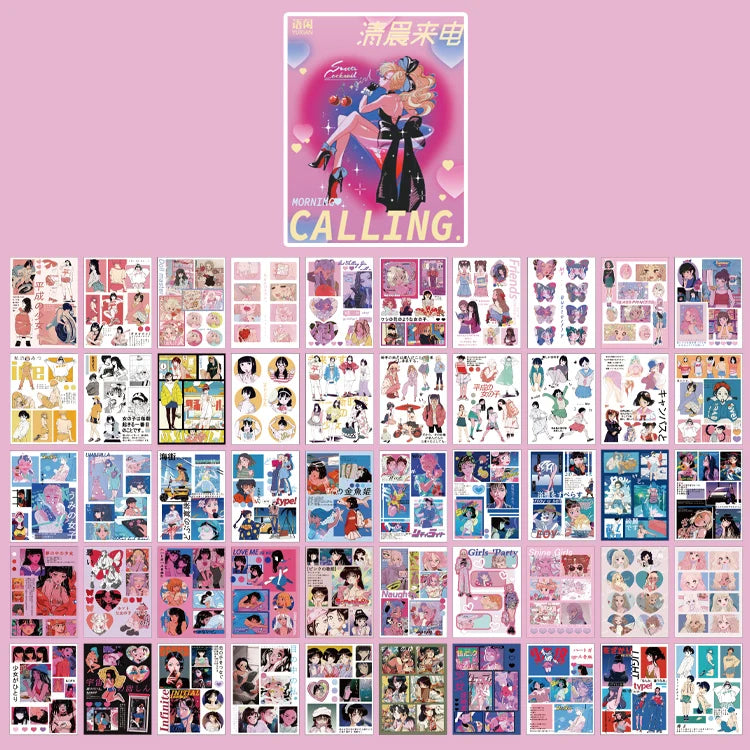 Yoofun 50 Unrepeated Patterns Decorative Stationery Stickers