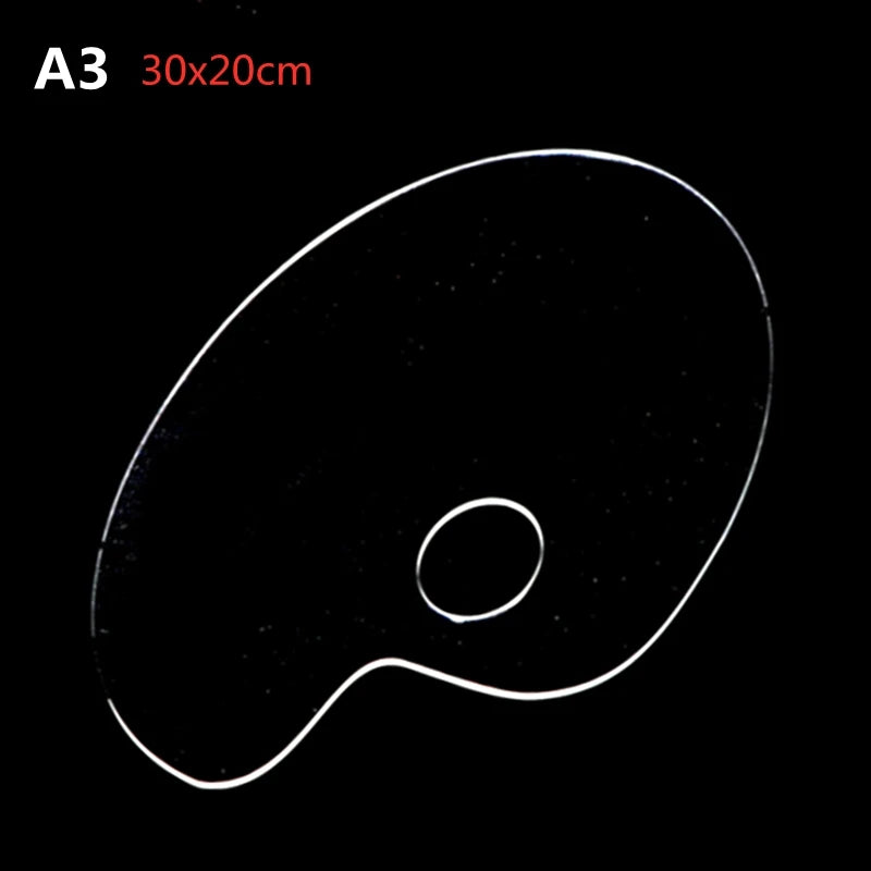 Clear Acrylic Artist Paint Mixing Palette