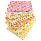 7 Pieces 9.8"X 9.8" (25cm X 25cm) Floral Printed Cotton Fabric Bundle