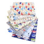 7 Pieces 9.8"X 9.8" (25cm X 25cm) Floral Printed Cotton Fabric Bundle