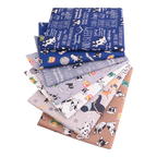 7 Pieces 9.8"X 9.8" (25cm X 25cm) Floral Printed Cotton Fabric Bundle