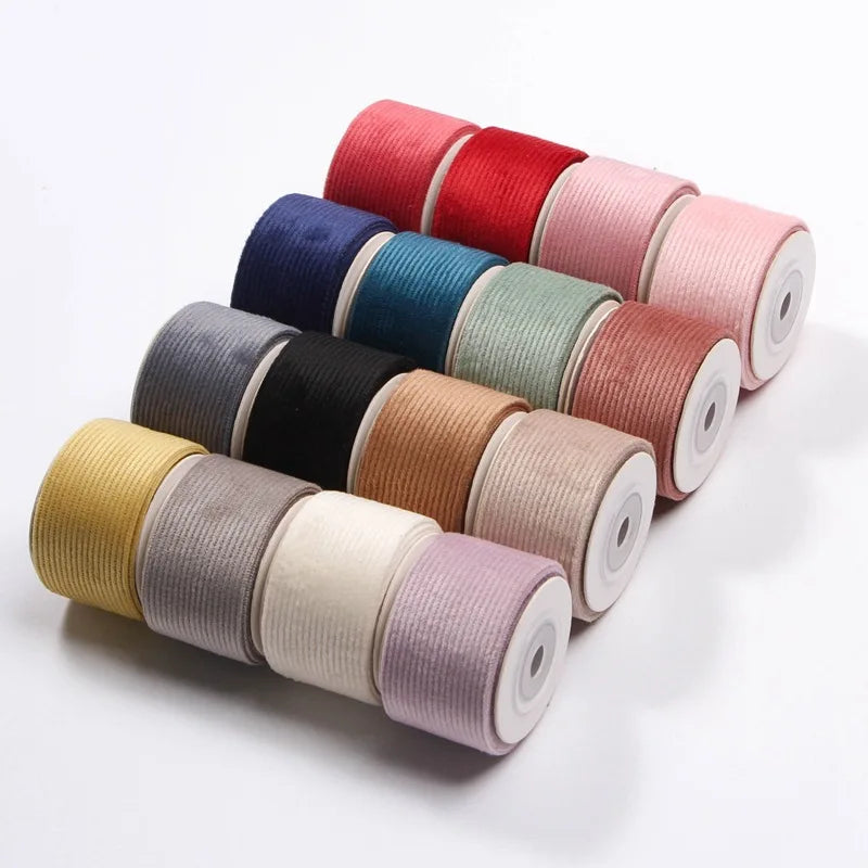 Striped Corduroy Ribbons 15 25 35mm