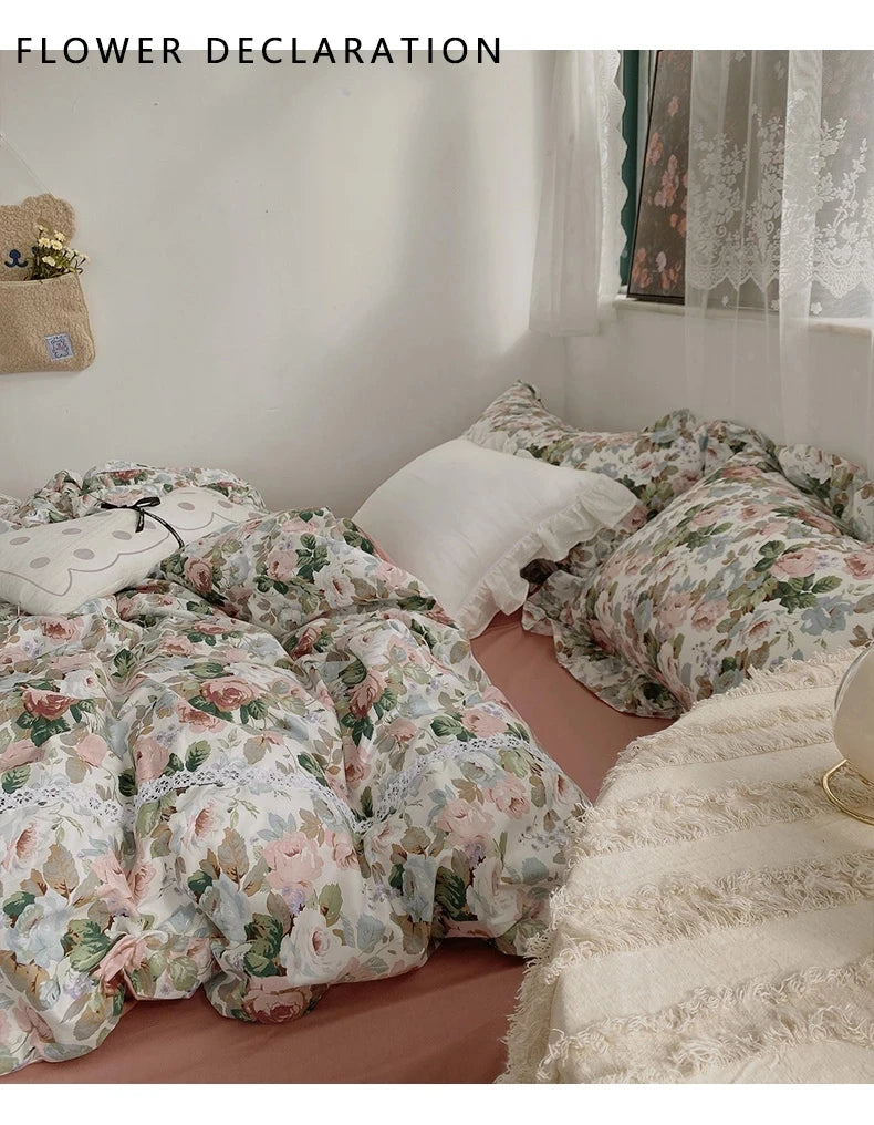 Rose Printed Cotton Fabrics by the Meter