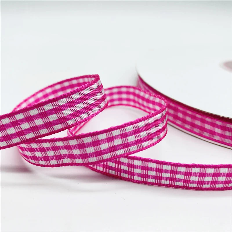 5yards/Lot 10mm Plaid Ribbon Christmas