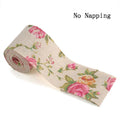 Rose Printed Jute Cloth Roll Hemp