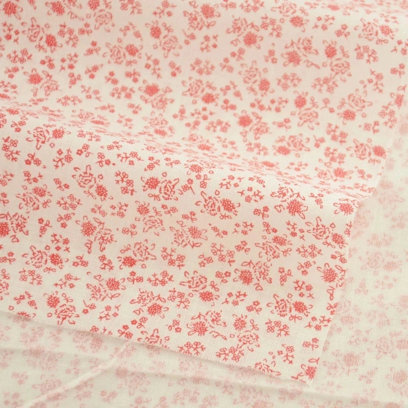 Lovely Fresh Red Printed Cloth 100% Cotton Fabric