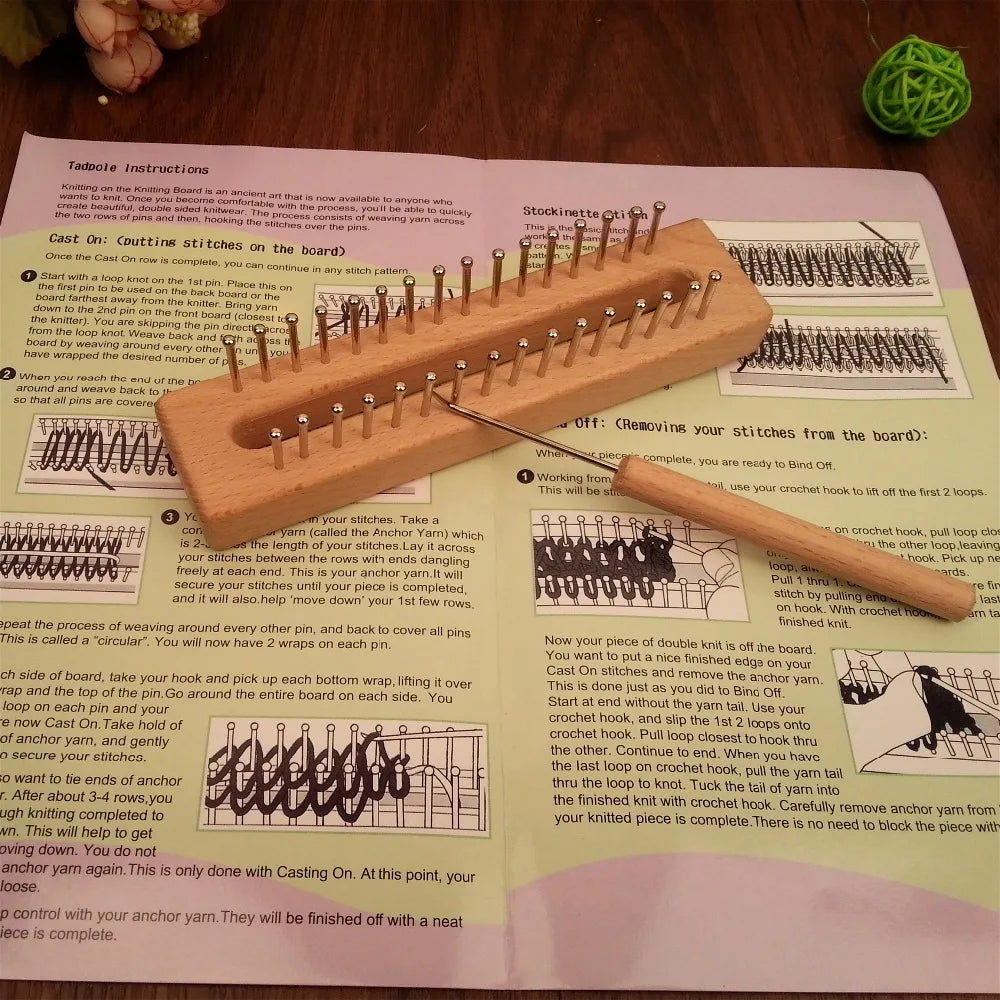 Wooden Board knitting loom