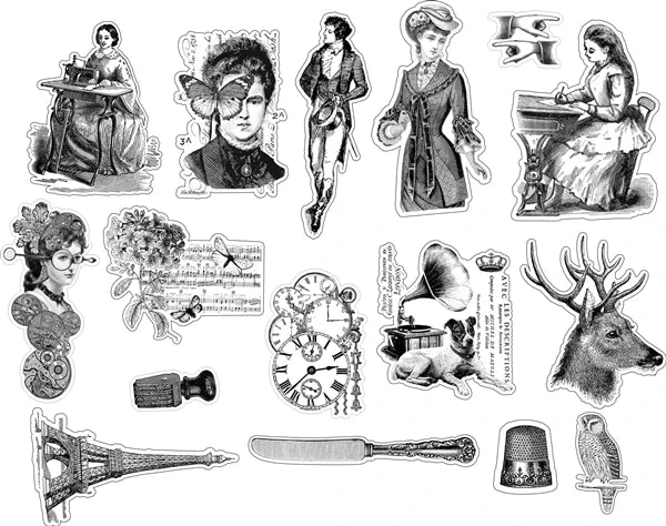16Pc Vintage Lady Stickers