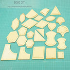 1 Set 54PCS Mixed Quilt Templates Acrylic
