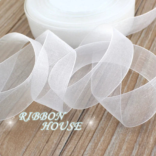 (50 yards/roll) 12/15/20/25/40/50mm Organza ribbons