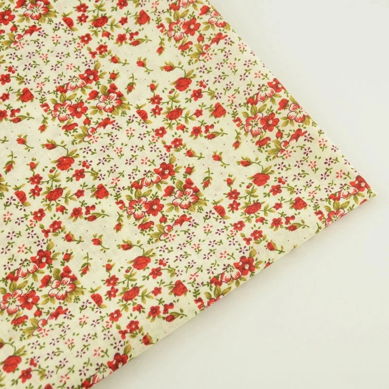 Thin Classical Flowers Design 100% Cotton Fabric