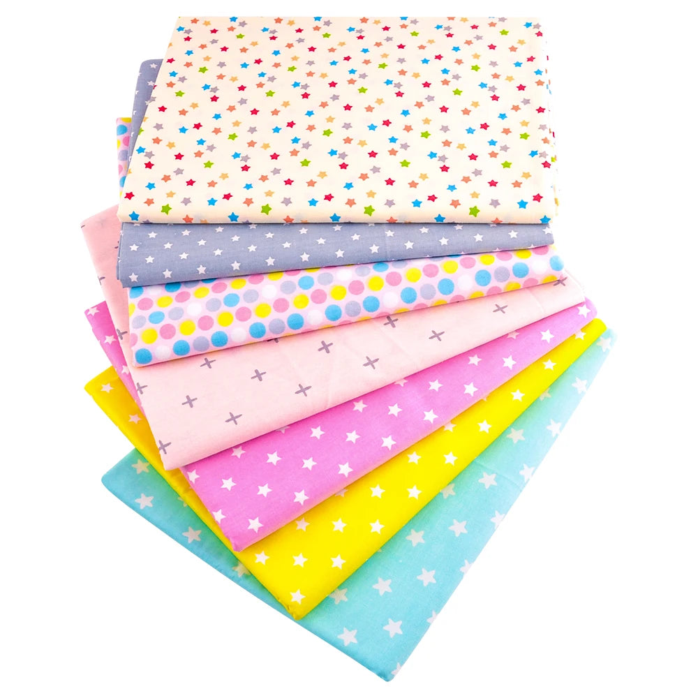 40/50*50cm 6-8 PCS Candy Color Floral Fat Quarter Fabric Bundles