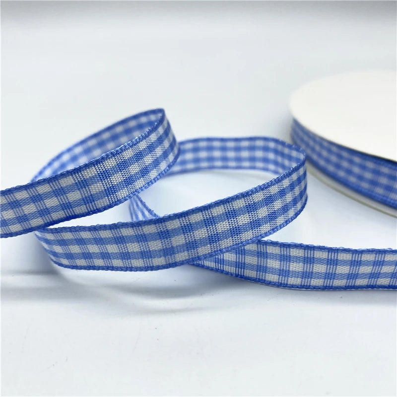 5yards/Lot 10mm Plaid Ribbon Christmas