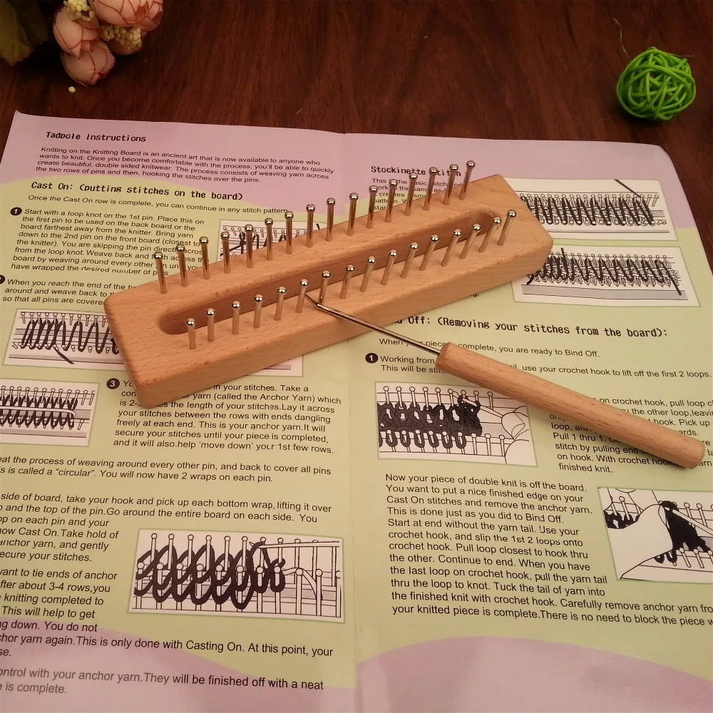 Wooden Board knitting loom