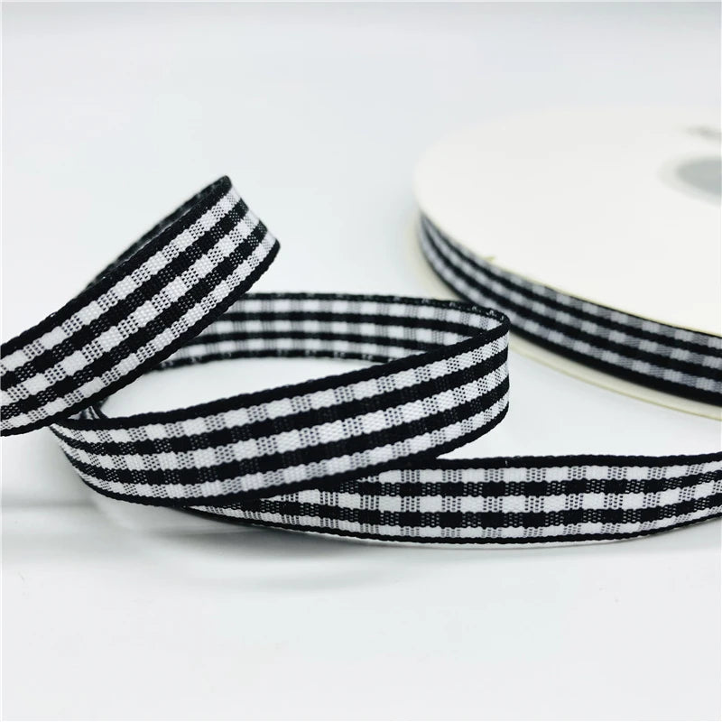 5yards/Lot 10mm Plaid Ribbon Christmas