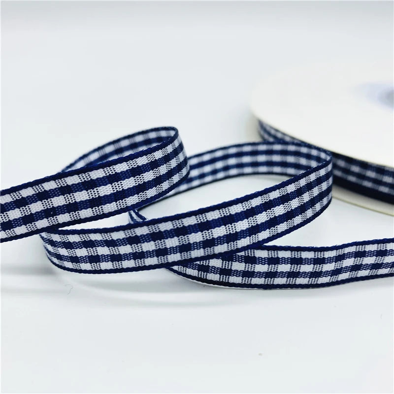 5yards/Lot 10mm Plaid Ribbon Christmas