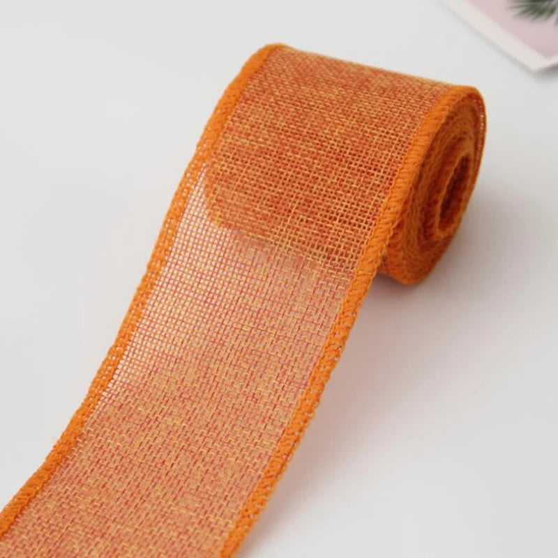 5M Wide Burlap Ribbon Jute Fabric Roll