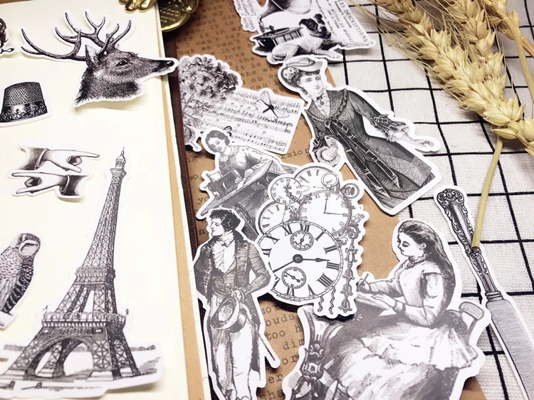16Pc Vintage Lady Stickers