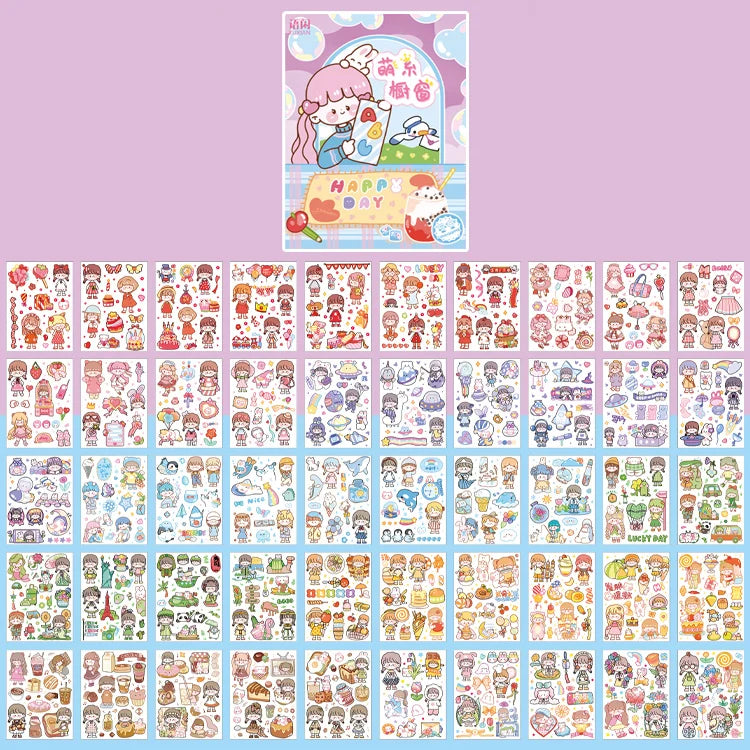 Yoofun 50 Unrepeated Patterns Decorative Stationery Stickers