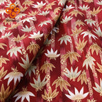 Burgundy Red Cotton Fabric By Half Yards