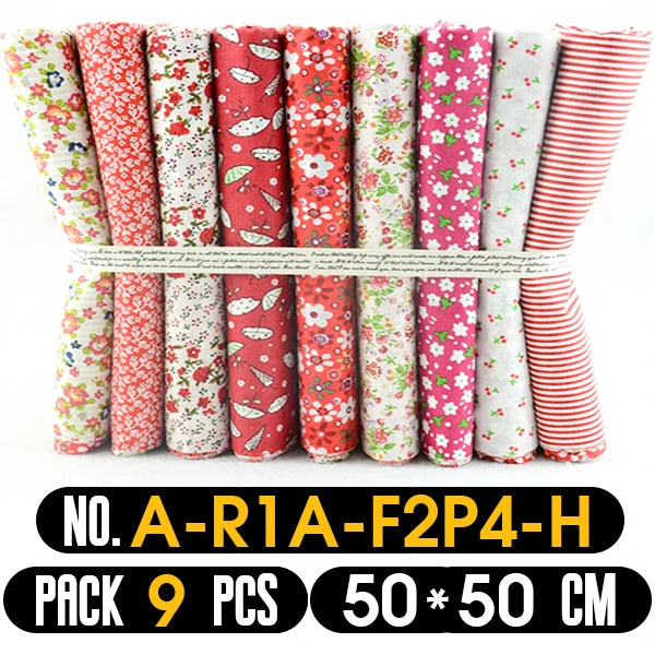 Quilting Fabric, 9/10/50 PCS 19.7x19.7 Inches Cotton Bundle Fat Quarter