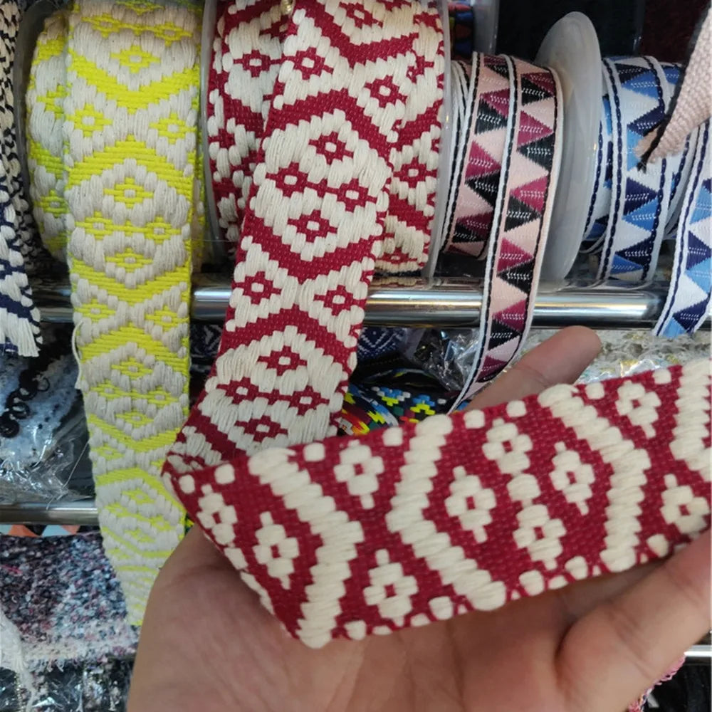 Cotton Webbing Geometric Patterns 4cm